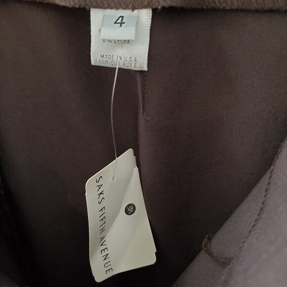 NWT Theory Vintage Brown Nylon Slit Front Skirt (4) - Picture 5 of 6